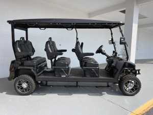 Black Evolution Maverick 6 Seater Golf Car 02